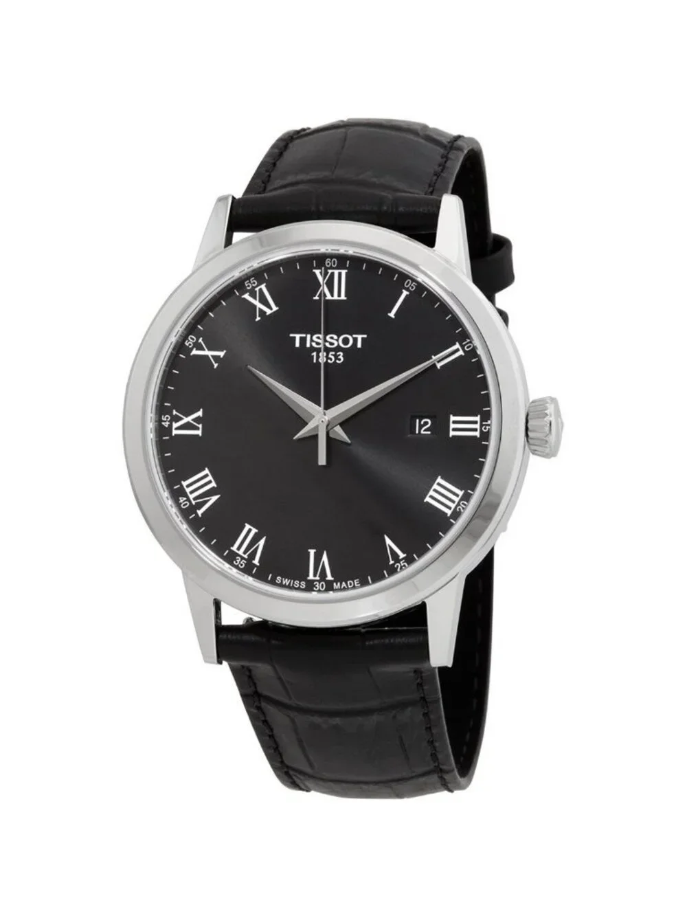 NWT Tissot T-Classic Quartz Black Dial Men's Watch